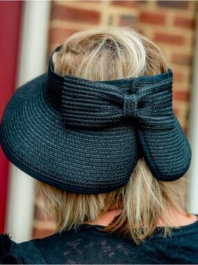 Chico's Black Straw Visor